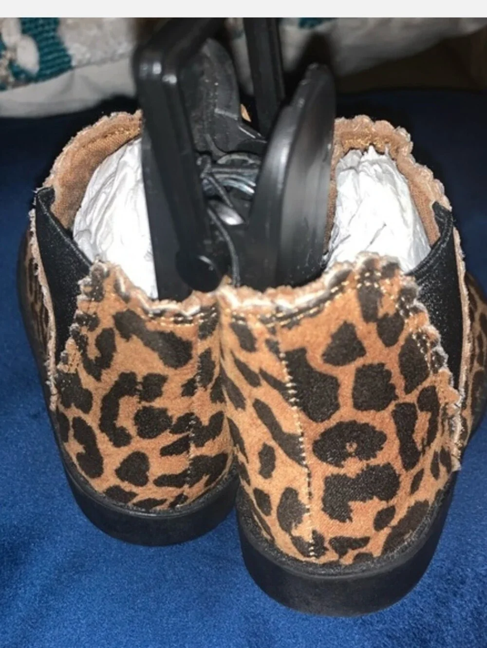Kids Leopard Print Chelsea Boots - Brown/Black
